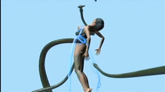 3D anime drilled all hole by snake monster