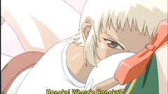 Two Japanese hentai sharing a cock