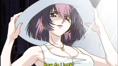 Two Japanese hentai sharing a cock