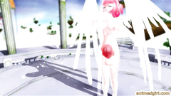 Huge cock redhead 3D anime shemale dancing