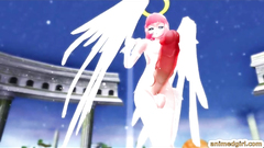 Huge cock redhead 3D anime shemale dancing