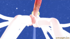 Huge cock redhead 3D anime shemale dancing