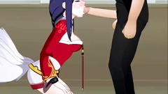 LoL Porn Hentai Ahri Deepthroating