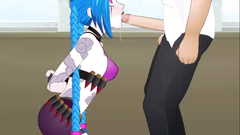 LoL Porn Jinx Deepthroating Cock