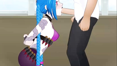 LoL Porn Jinx Deepthroating Cock