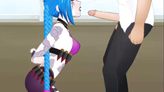 LoL Porn Jinx Deepthroating Cock