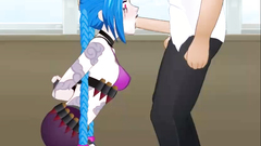LoL Porn Jinx Deepthroating Cock