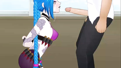 LoL Porn Jinx Deepthroating Cock