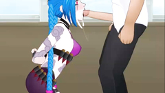 LoL Porn Jinx Deepthroating Cock