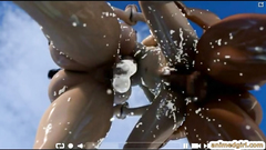 Milky shemales threesome Release 3D animation