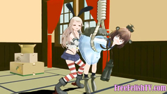 Tiny Hentai Loli Tied up and Spanked