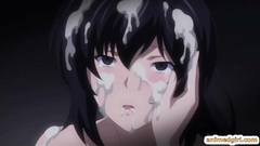 Japanese anime tentacles squeezed and hard fucked