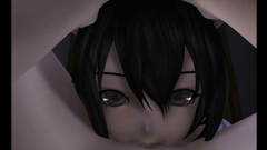 Sexy 3D anime japanese shemale sucking dick
