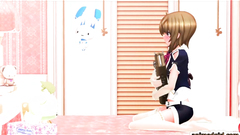 3D hentai shemale cutie self masturbating