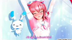 3D hentai shemale cutie self masturbating