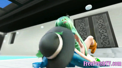 3D Petite Futa with Monstercock Fucks Little Loli