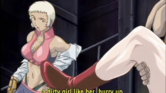 Japanese anime threesome hard fucked by bandits