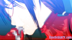 3D Loli Evangelion in Hot Red Latex Suit