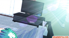 3D animation cutie hard poking from behind