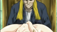 Anime coeds threesome hard sex by pervert