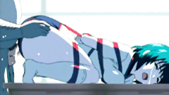Bondage anime cutie hard poking from behind by her master