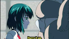 Bondage anime cutie hard poking from behind by her master