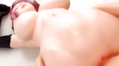 Busty 3D animation hard pussy poking