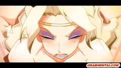 Big boobs and pant 3D hentai wetpussy poked by monster