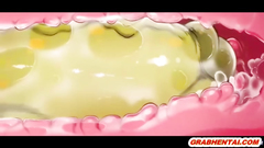 Big boobs and pant 3D hentai wetpussy poked by monster