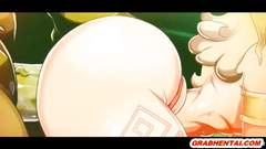 Big boobs and pant 3D hentai wetpussy poked by monster