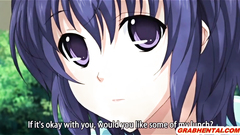 Coed Japanese hentai gets squeezed her breasts