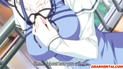 Coed Japanese hentai gets squeezed her breasts