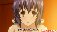 Coed Japanese hentai gets squeezed her breasts