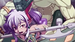 Cute hentai gangbanged by monsters