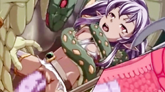 Cute hentai gangbanged by monsters