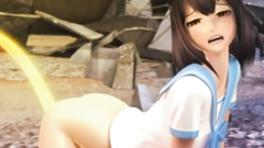 Small Brunette Girl Taking Cock