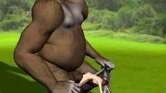 King Kong fucks his brunette sacrifice