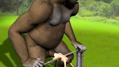 King Kong fucks his brunette sacrifice