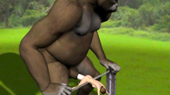 King Kong fucks his brunette sacrifice