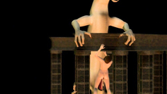 Girl fucked by giant iguana