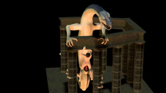 Girl fucked by giant iguana