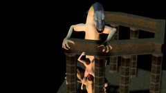 Girl fucked by giant iguana