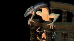 Girl fucked by giant iguana