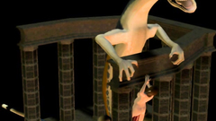 Girl fucked by giant iguana