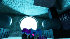 3D Blue Alien Hottie Fucked in a Temple!