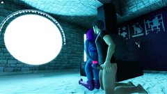 3D Blue Alien Hottie Fucked in a Temple!