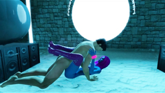 3D Blue Alien Hottie Fucked in a Temple!