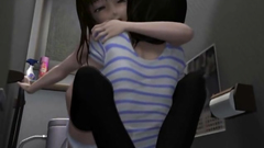 3D Futanari Cums Inside Teen Pussy!