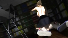 3D Busty Coed Gets Gets 4 Cumshots!