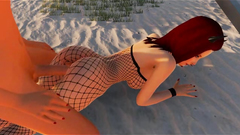 3D Shemale Sex Game Ends with Facial!